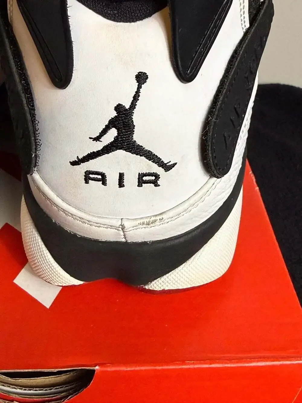 Nike Air Jordan 6 Rings Black White Gym Red Sneakers